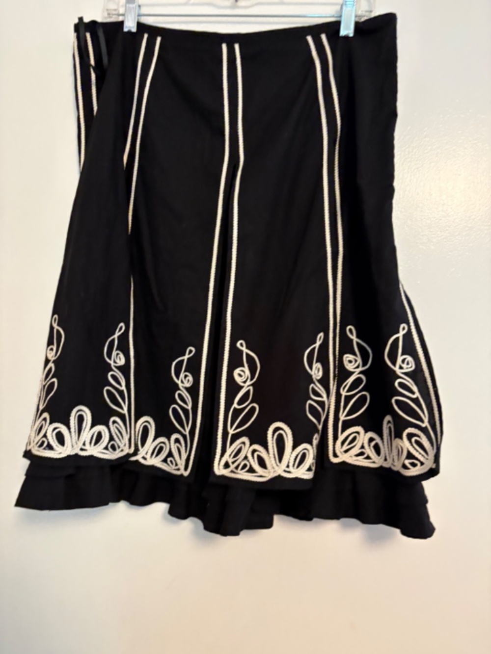 DIMRI Beautiful black cotton skirt - XL